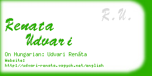 renata udvari business card